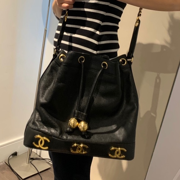Vintage Chanel CC Drawstring Bucket - Picture 13 of 13